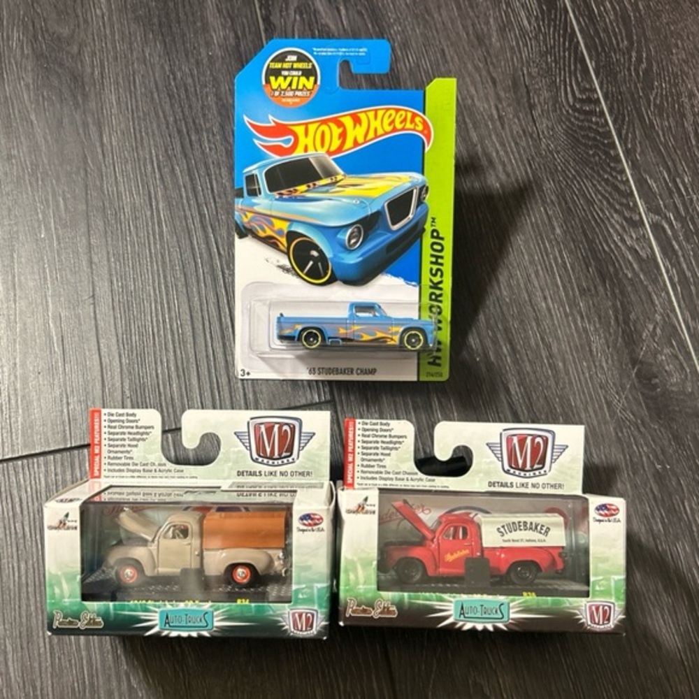 Hot Wheels & M2 Studebaker Truck Lot 1949, 1952, 1964 Lot of 3